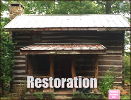 Historic Log Cabin Restoration  Mitchell, Georgia